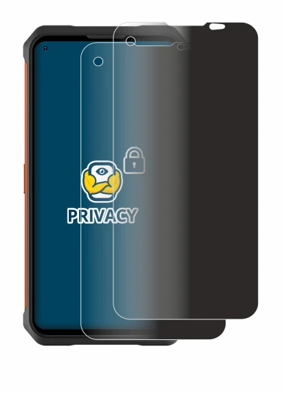 Image de l'appareil Doogee V10 avec une grande variété de protections d'écran.