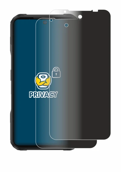 Image de l'appareil Doogee V20 avec une grande variété de protections d'écran.