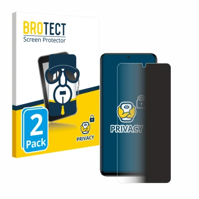 Face avant d’un emballage produit avec le logo de la marque BROTECT. À côté, l’appareil Xiaomi Redmi Note 11 Pro+ 5G est repré