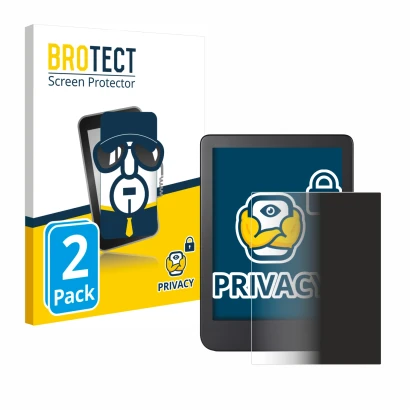 Face avant d’un emballage produit avec le logo de la marque BROTECT. À côté, l’appareil Kobo Clara 2E est représenté avec la p