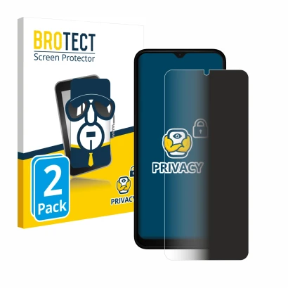 Face avant d’un emballage produit avec le logo de la marque BROTECT. À côté, l’appareil Nokia C32 est représenté avec la prote