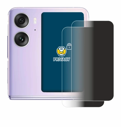 Image de l'appareil Oppo Find N2 Flip (Affichage arrière) avec une grande variété de protections d'écran.