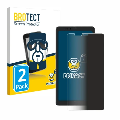 Face avant d’un emballage produit avec le logo de la marque BROTECT. À côté, l’appareil Hisense A9 est représenté avec la prot