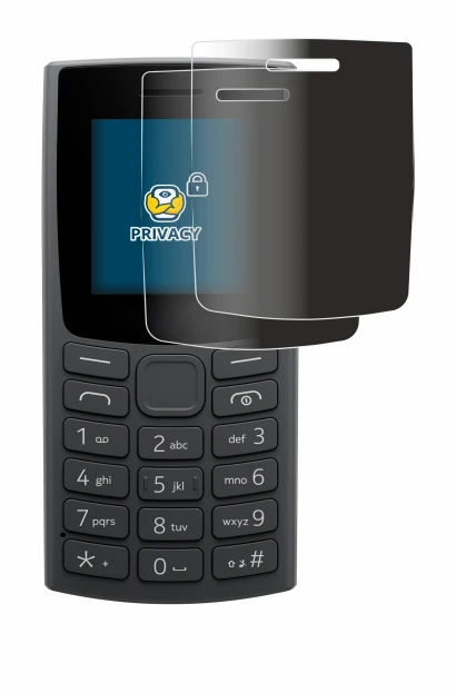 Image de l'appareil Nokia 105 (2023) avec une grande variété de protections d'écran.