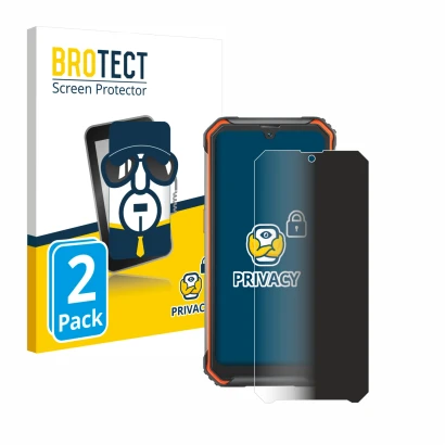 Face avant d’un emballage produit avec le logo de la marque BROTECT. À côté, l’appareil Blackview BV7200 est représenté avec l