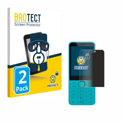 Face avant d’un emballage produit avec le logo de la marque BROTECT. À côté, l’appareil Nokia 235 4G (2024) est représenté ave