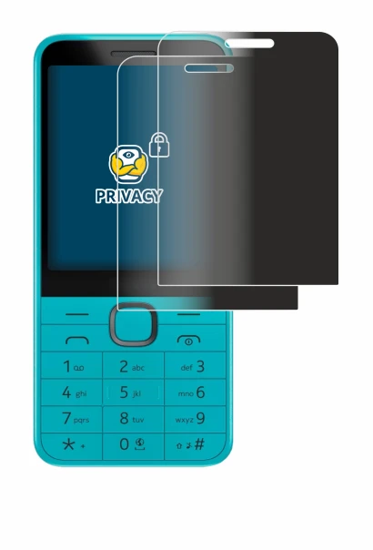 Image de l'appareil Nokia 235 4G (2024) avec une grande variété de protections d'écran.