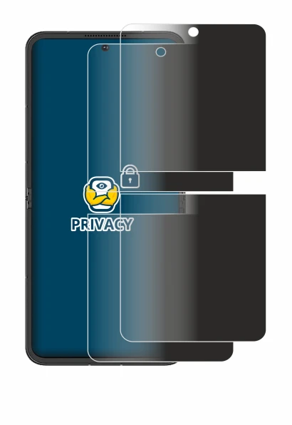 Image de l'appareil Nubia Flip 5G avec une grande variété de protections d'écran.