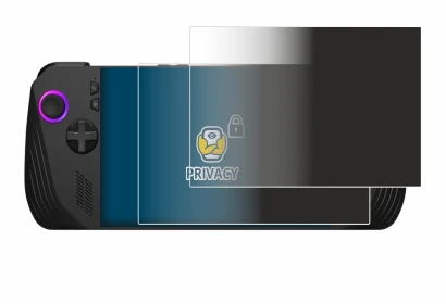 Image de l'appareil ASUS ROG Ally X (2024) avec une grande variété de protections d'écran.