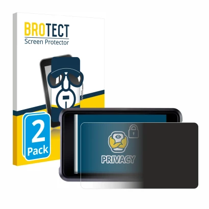 Face avant d’un emballage produit avec le logo de la marque BROTECT. À côté, l’appareil Atomos Shogun Classic est représenté a