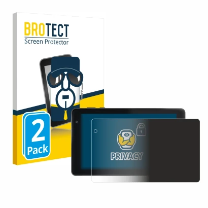 Face avant d’un emballage produit avec le logo de la marque BROTECT. À côté, l’appareil Lisciani Mio Tab 7 est représenté avec