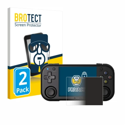 Face avant d’un emballage produit avec le logo de la marque BROTECT. À côté, l’appareil Magicx Mini Zero 28 est représenté ave