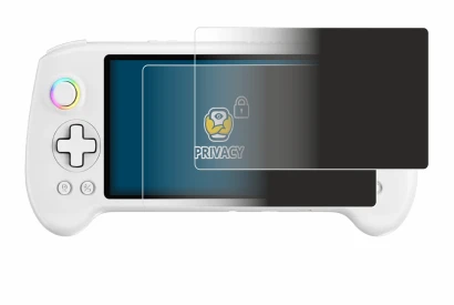 Image de l'appareil Anbernic RG557 avec une grande variété de protections d'écran.