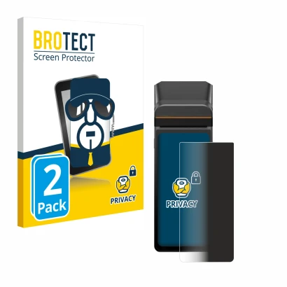 Face avant d’un emballage produit avec le logo de la marque BROTECT. À côté, l’appareil Sunmi V3H est représenté avec la prote