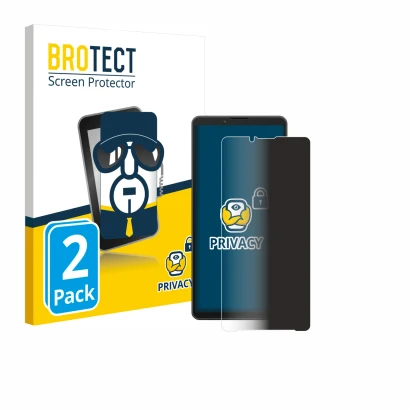 Face avant d’un emballage produit avec le logo de la marque BROTECT. À côté, l’appareil Sony Xperia 10 VII est représenté avec