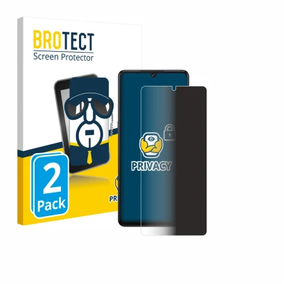 Face avant d’un emballage produit avec le logo de la marque BROTECT. À côté, l’appareil Cubot X100 est représenté avec la prot