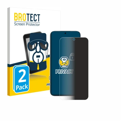 Face avant d’un emballage produit avec le logo de la marque BROTECT. À côté, l’appareil Honor 500 est représenté avec la prote