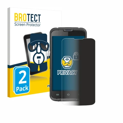 Face avant d’un emballage produit avec le logo de la marque BROTECT. À côté, l’appareil Unitech EA602 est représenté avec la p