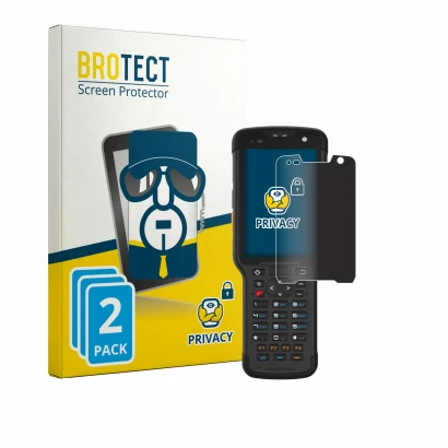 Face avant d’un emballage produit avec le logo de la marque BROTECT. À côté, l’appareil Newland Speedata SD35 Leo est représen