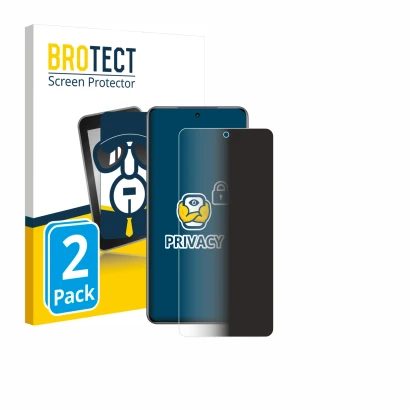 Face avant d’un emballage produit avec le logo de la marque BROTECT. À côté, l’appareil realme Neo 8 est représenté avec la pr