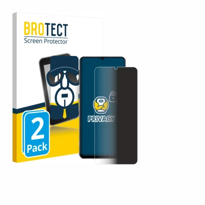 Face avant d’un emballage produit avec le logo de la marque BROTECT. À côté, l’appareil realme Note 70 est représenté avec la 