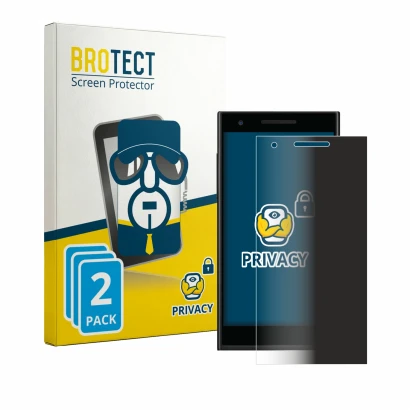 Face avant d’un emballage produit avec le logo de la marque BROTECT. À côté, l’appareil Philips S396 est représenté avec la pr