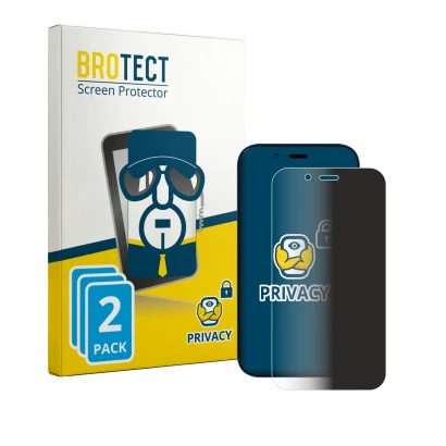 Face avant d’un emballage produit avec le logo de la marque BROTECT. À côté, l’appareil Hisense U964 est représenté avec la pr