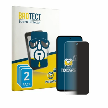 Face avant d’un emballage produit avec le logo de la marque BROTECT. À côté, l’appareil Tecno Pop X 5G est représenté avec la 