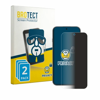 Face avant d’un emballage produit avec le logo de la marque BROTECT. À côté, l’appareil Huawei Nova 15 Max est représenté avec