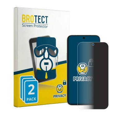 Face avant d’un emballage produit avec le logo de la marque BROTECT. À côté, l’appareil Vivo S60 est représenté avec la protec