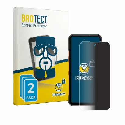 Face avant d’un emballage produit avec le logo de la marque BROTECT. À côté, l’appareil Oukitel WP500 Ultra est représenté ave