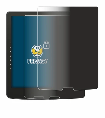 Image de l'appareil inkBOOK Solaris avec une grande variété de protections d'écran.