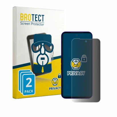 Face avant d’un emballage produit avec le logo de la marque BROTECT. À côté, l’appareil Fairphone 6 Plus est représenté avec l