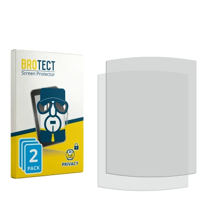 Face avant d’un emballage produit avec le logo de la marque BROTECT. À côté se trouve la protection d’écran correspondante.