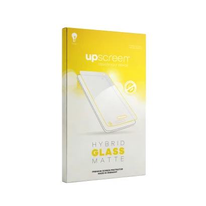 Face avant d’un emballage produit avec le logo de la marque upscreen