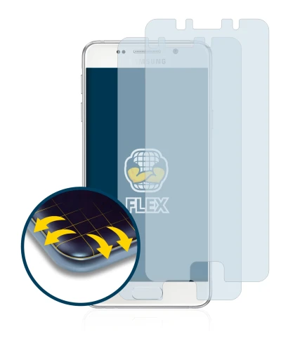 Image de l'appareil Samsung Galaxy A3 2016 avec une grande variété de protections d'écran.