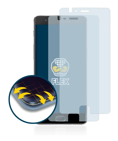 Image de l'appareil OnePlus 3 avec une grande variété de protections d'écran.