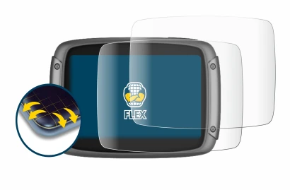 Image de l'appareil TomTom Rider 550 avec une grande variété de protections d'écran.