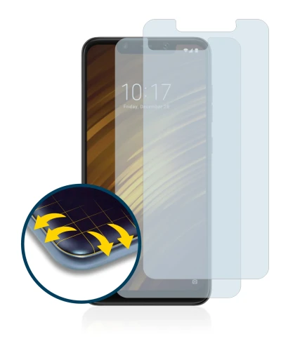 Image de l'appareil Xiaomi Pocophone F1 avec une grande variété de protections d'écran.