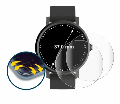 Image de l'appareil Circulaire Displays (ø: 37 mm) avec une grande variété de protections d'écran.