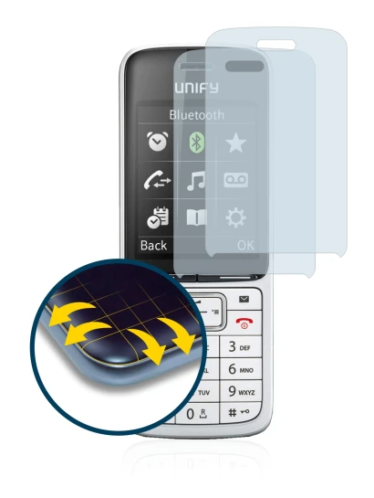Image de l'appareil Unify OpenScape DECT Phone SL5 avec une grande variété de protections d'écran.