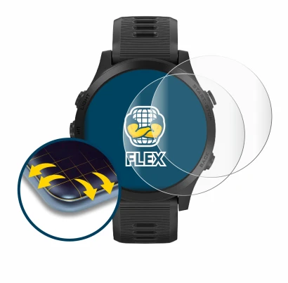 Image de l'appareil Garmin Forerunner 945 avec une grande variété de protections d'écran.