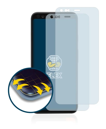 Image de l'appareil Google Pixel 4 avec une grande variété de protections d'écran.