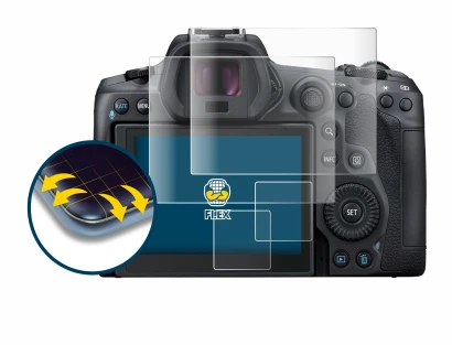 Image de l'appareil Canon EOS R5 avec une grande variété de protections d'écran.