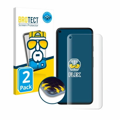 Face avant d’un emballage produit avec le logo de la marque BROTECT. À côté, l’appareil Google Pixel 5 est représenté avec la
