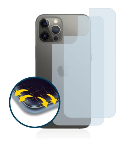 Image de l'appareil Apple iPhone 12 Pro Max (Arrière) avec une grande variété de protections d'écran.