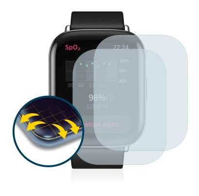 Image de l'appareil Zepp E Square avec une grande variété de protections d'écran.