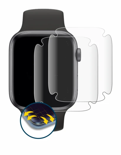 Image de l'appareil Apple Watch SE (40 mm) avec une grande variété de protections d'écran.
