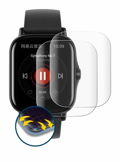 Image de l'appareil Huami Amazfit GTS 2 avec une grande variété de protections d'écran.