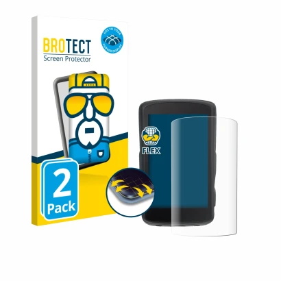 Face avant d’un emballage produit avec le logo de la marque BROTECT. À côté, l’appareil Hammerhead Karoo 2 est représenté avec